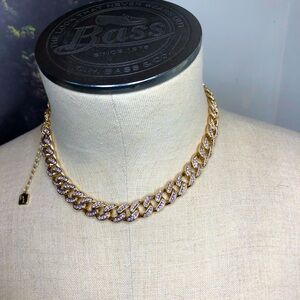 Park Lane Gold Chain with ‘French Lilac’ Purple Rhinestones - Sexy - Luxury